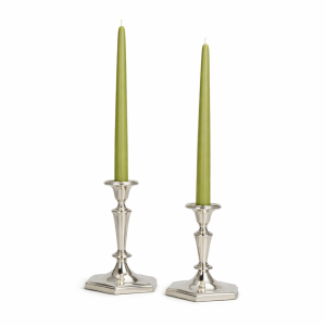 1-armet lysestage, sølv 6-kantet fod