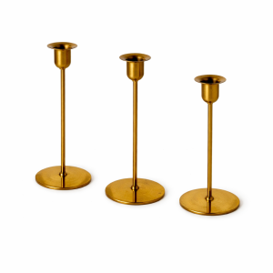 1-armet lysestage, messing upudset