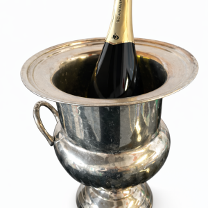 Champagnekøler med hank, sølv