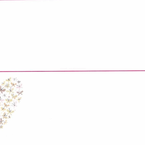 Bordkort til guldbryllup med sommerfugle