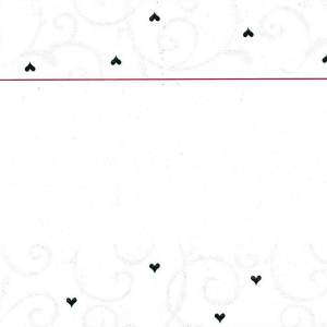 Bordkort til bryllup med små guld hjerter