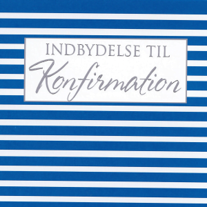 Indbydelse med blå stribe