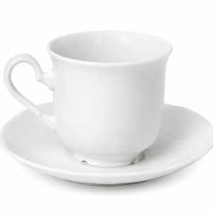 Gråsten, kaffekop med underkop