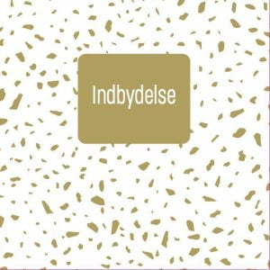 Indbydelse Guld terrazzo mønster